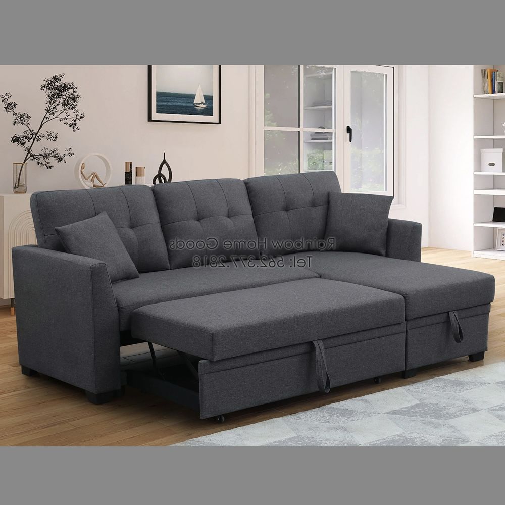 Reversible Pullout Sleeper Sofa Bed Sectional Couch for Sale in South