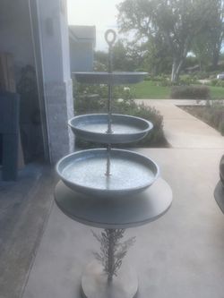 Galvanised with chrome tier stand