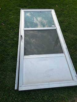 Aluminum Storm Door with Glass and Screen