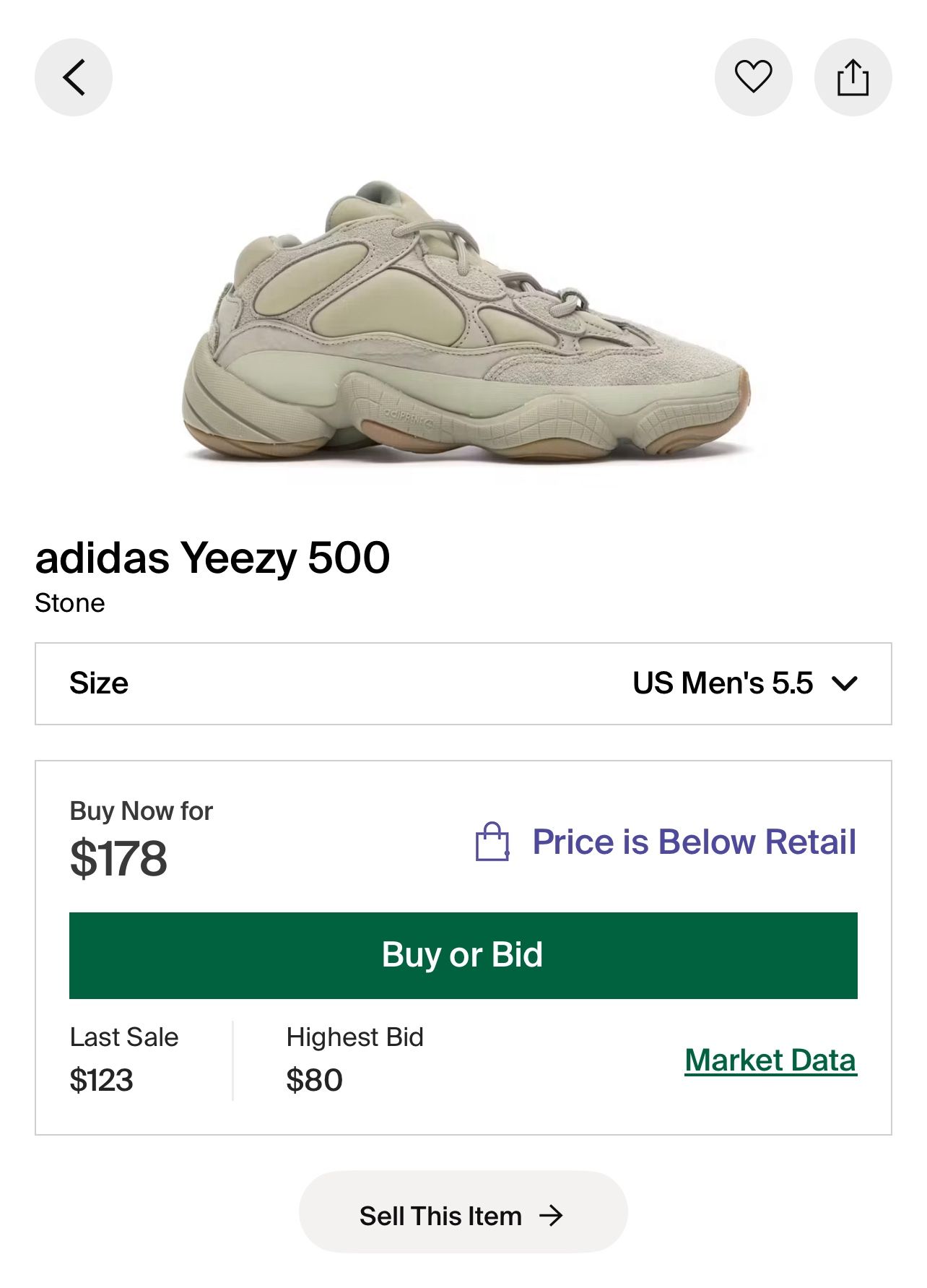 Adidas Yeezy Stone Size 5.5
