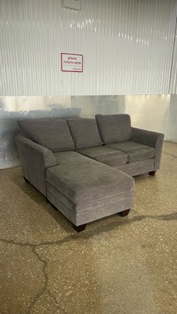 Small Gray Reversible L Shaped Sectional Couch (Delivery Available)