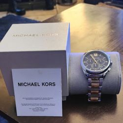 Shipping Only!  MICHAEL KORS Mens Two Tone Chronograph Watch MK710 