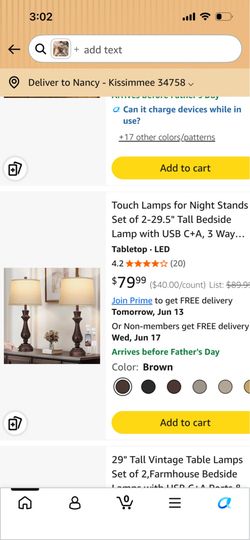 Sets of two touch nightstands