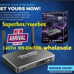 VSEEBOX V3PLUS VSEE BOX ELITE ULTRA SUPER TV BOX NEW ARRIVAL 2025 WHOLESALE DIRECT SUPERBOX SUPER BOX 1 YEAR WARRANTY !!