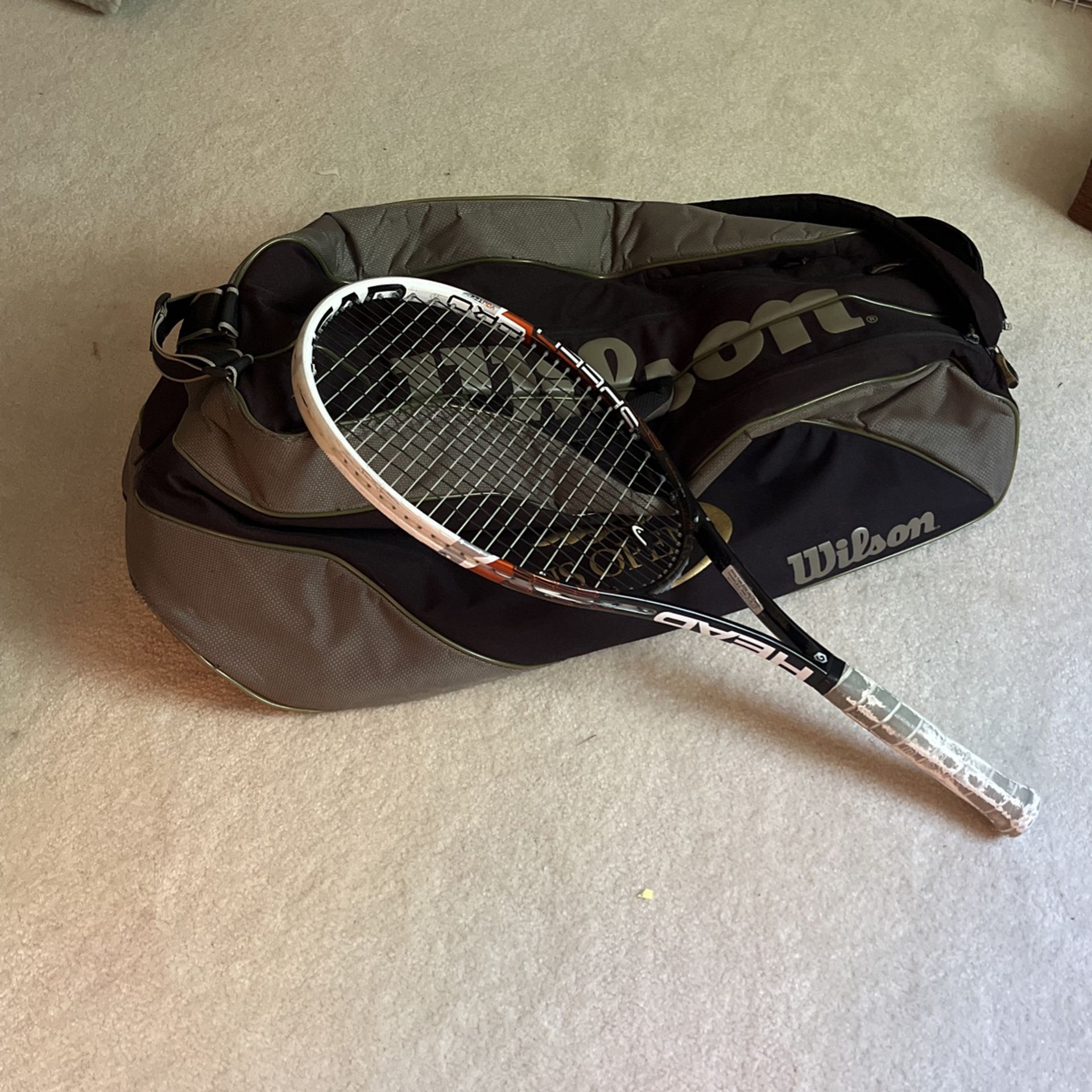 Tennis Racquet and Bag