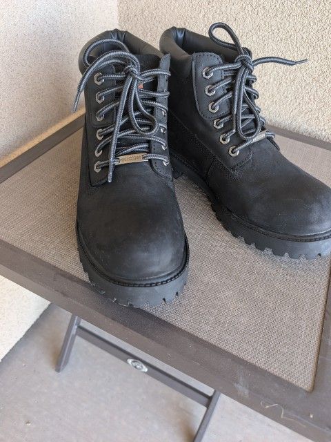 Leather Boots Mens Skechers Boots Size 10 Skechers Men's Black