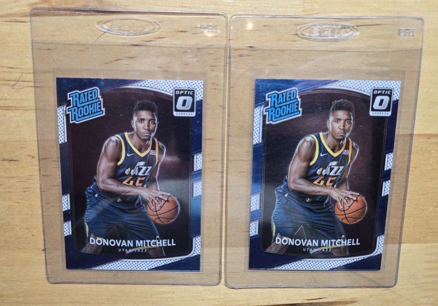 2017 Optic Rated Rookie Donovan Mitchell***2 Card Lot***
