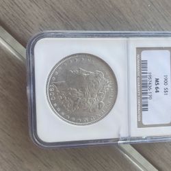 1900-s $1 NGC Ms64 Morgan Silver Dollar 