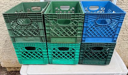Plastic Milk Crates Storage