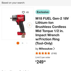  Milwaukee 1/2 Impact Driver 