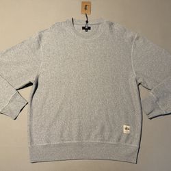 Stussy Contrast Stitch Label Crewneck Sweatshirt Rare New DS