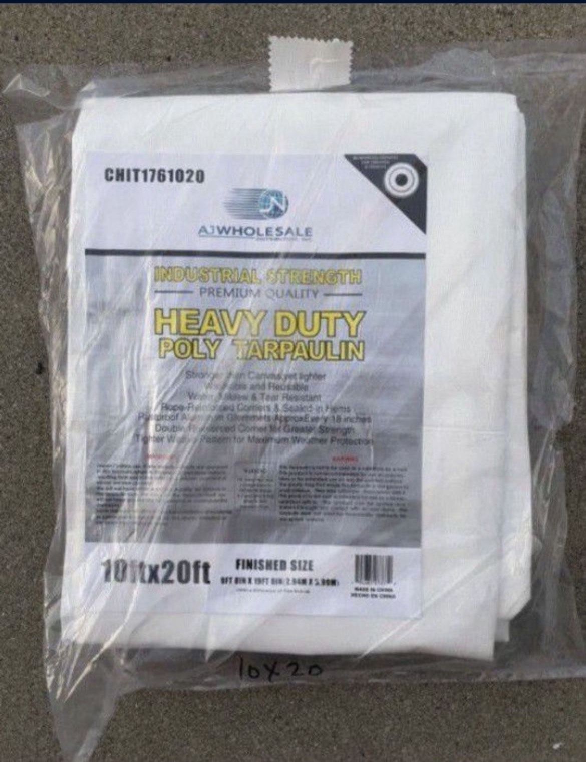 10x20 White Heavy Duty Tarp