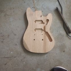 Solid Oak Electric Guitar Body
