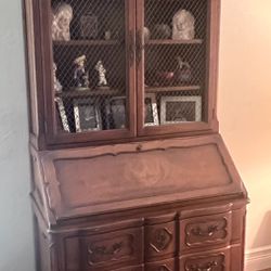 antique french country secretary and hutch