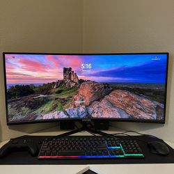 Skytech Gaming PC and 34” Curved Monitor 