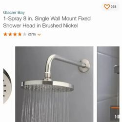 8" Replacement Shower Head Brushed Nickel .... CHECK OUT MY PAGE FOR MORE ITEMS