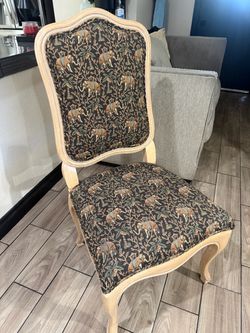 Dining Chairs with Elephant Tapestry