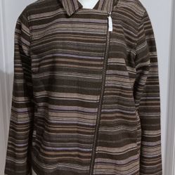 Women's Striped Bomber Jacket