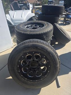 18" 8 lug wheels and tires