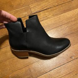 Black Leather Booties