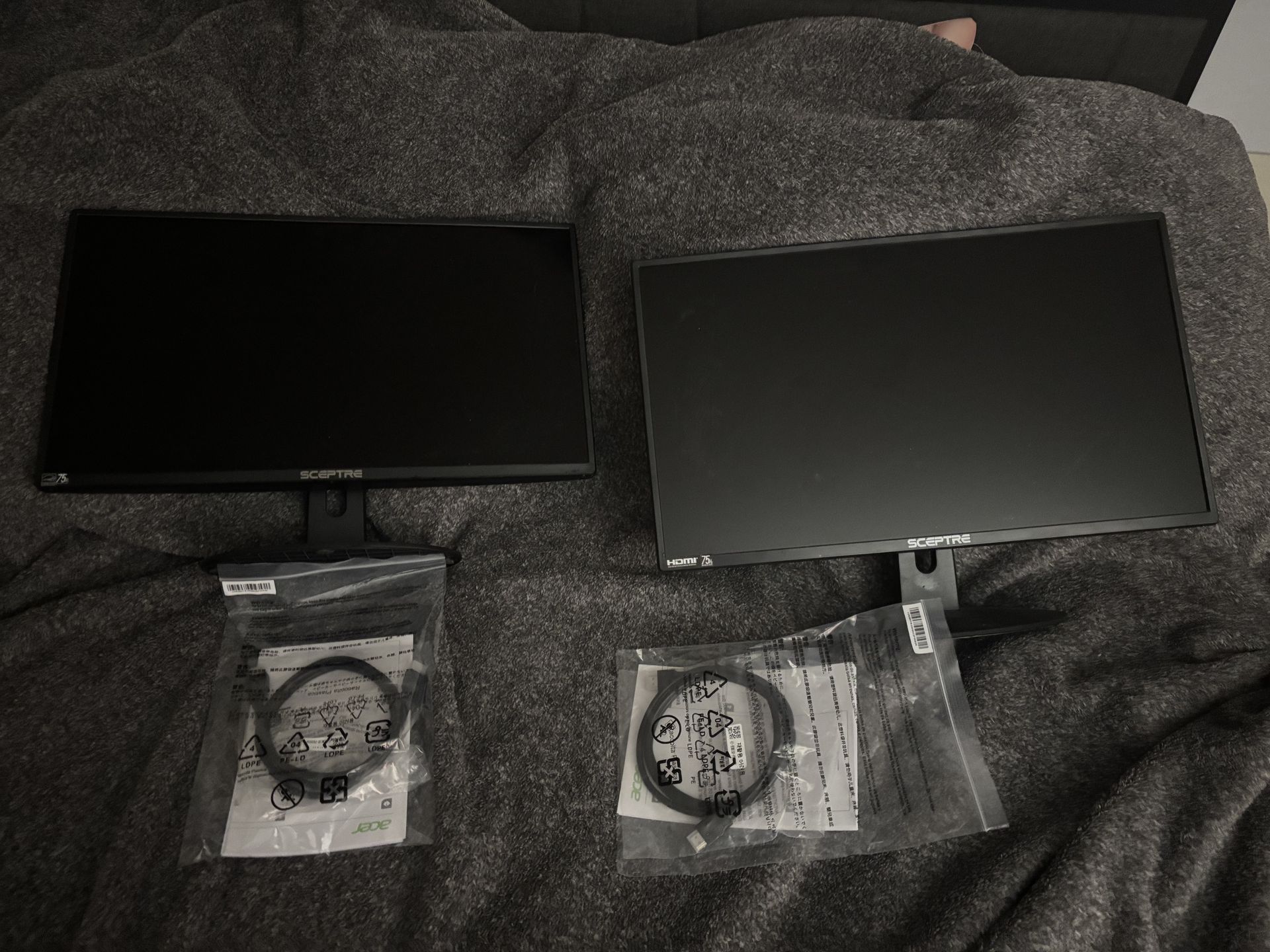 2 Sceptre 24 In Monitors 1080p at 75hz