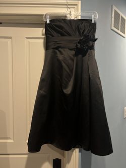 Strapless black sample dress