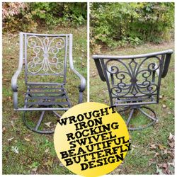 Solid Iron outdoor table and chairs excellent condition