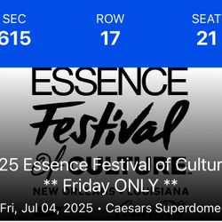 2 Essence  Music Festival Concert Tickets 