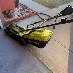 13” Inch electric walk-behind push mower by Ryobi 