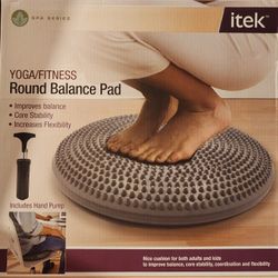 Yoga/Fitness Round Balance Pad, Waist Twisting Disc With Rope and Yoga/Fitness Ball
