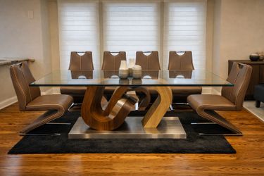Dining Table (Glass-Top)  & Chairs