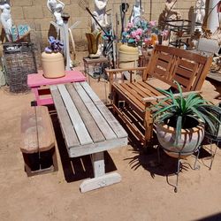 White Wood Bench / Coffee Table - $50