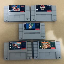 Authentic super Nintendo SNES game lot of 5 Adult owned fully functional purchase for collecting in very good condition please read info check photos
