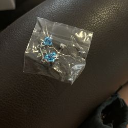 Blue Rose Belly Button Ring