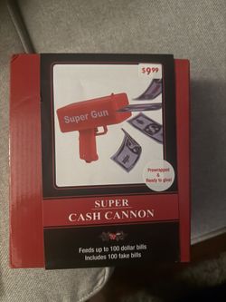 Cash Super Gun Cannon With Fake Bills Included Cash Bill Throw