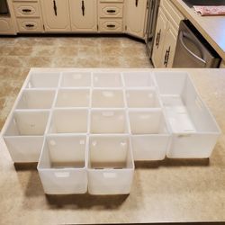 15 Ikea plastic storage containers 