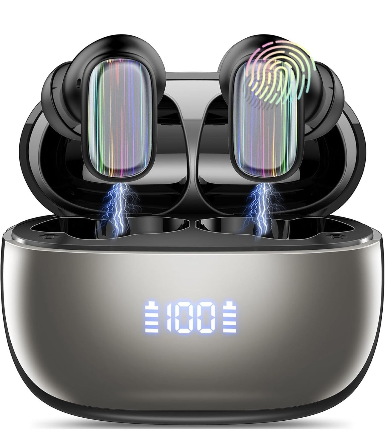 AI Language Translator Earbuds Real Time, 164 Language/6 Translation Modes Translator Earbuds 3-in-1 Translation Headphones, Bluetooth 5.4 Translation