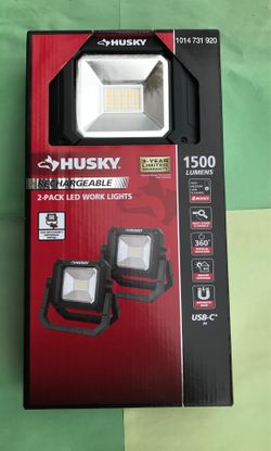 Husky Rechargeable Work Lights 2-Pack