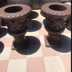 New Flower Pots Made Out Of Cement Perfect Gift 
