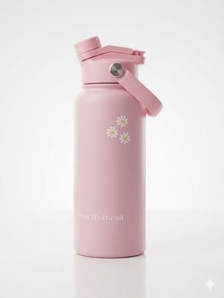 32oz Stainless Steel Water Bottle – 2-in-1 Lid