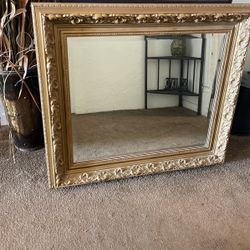 Antique 19th Century Gold Gilt Mirror