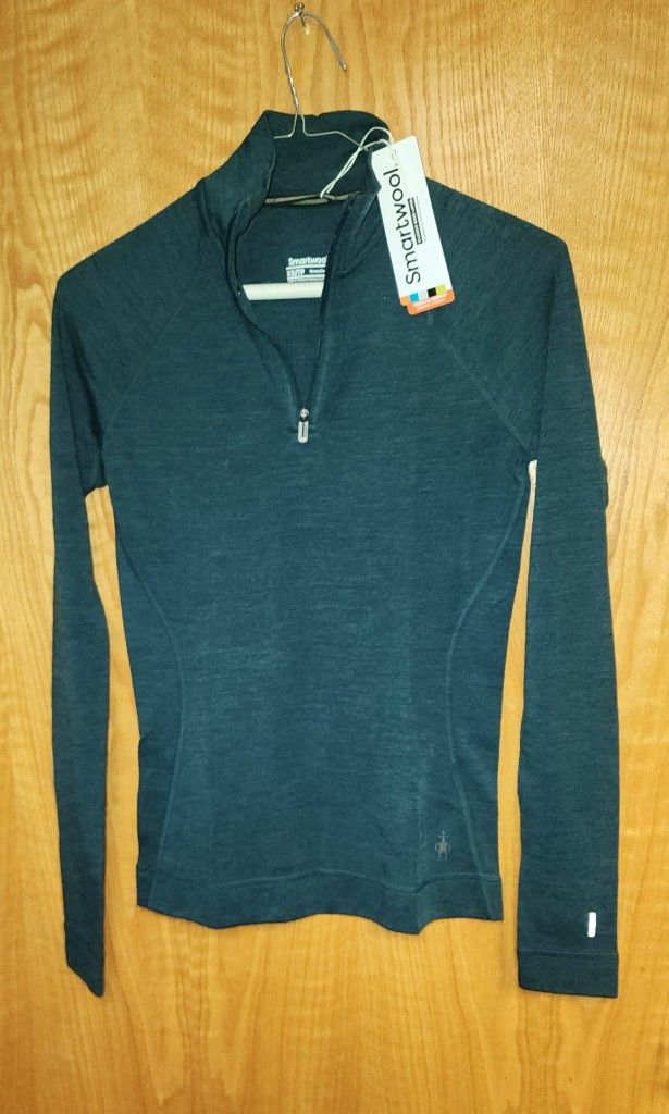 Women´s Extra Small Merino Wool Base Layer Top Twilight Blue Heather,New Products : American Fashion Style Bags On Sale