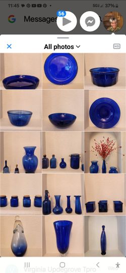 Blue Colbat Glass Items