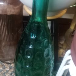 New recycled glass floor vase