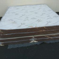Brand New Queen Size Pillowtop Mattress Included Box Spring.