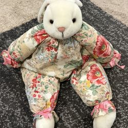 Plush Creations Large Floral Print Bunny Stuffed Animal 24in Plush Toy 1990