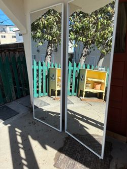 Sliding closet mirror doors