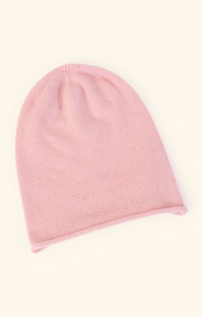 New with tags! 100% Cashmere modern Knit Beanie. Color: Light Pink