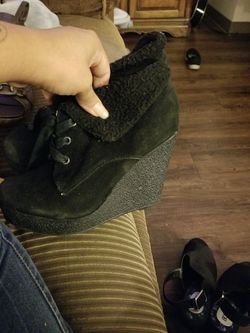 Black Bootie wedges