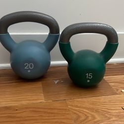 FREE 15 & 20 Pound Kettlebells